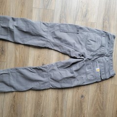 boundle of 2 B11 Relaxed Fit Gray Cotton Canvas Cargo Work Pants Mens 30