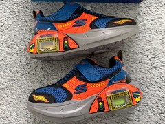 Skechers Garage Kids Shoes Size 11 Blue & Orange