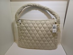 Vera Bradley Pumice Stone Tifton Hobo Tote Bag Inside Print NWT