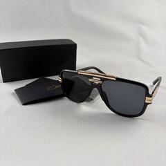 Cazal Black Gold Sunglasses Iconic Frame Classic Black Lens Included Box