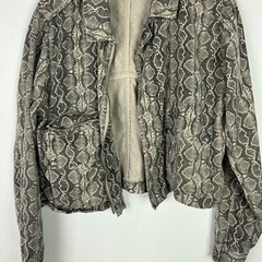 Blank NYC Soft Snakeskin Cropped Jacket Lightweight Size Medium M D2249