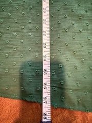 Cece Swiss Dot Long Sleeve Emerald Green Large Top