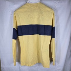 Polo Ralph Lauren Mens Rugby Shirt Yellow Navy Blue Golf Club Bleecker Cup M