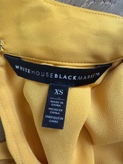 White House Black Market Women’s Yellow Halter Blouse XS Sleeveless Tie Neck Top