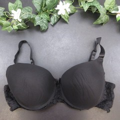 Black Fuchsia Bra Women’s Black 42DD Lace Underwire Adjustable Straps