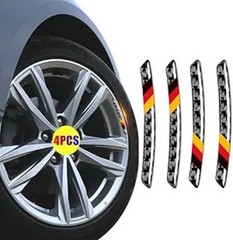 4Pcs 3 Color Carbon Fiber Wheel Rim Sticker Decal Wheel Emblem Color: Style 2