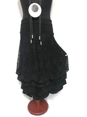 Lagenlook Dream Clouds Balloon Skirt Double Jersey & Lightweight Lace XL,XXL,XXXL