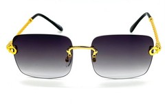 Hip Hop Men Sunglasses Rimless Square Shades Gold Designer Fashion Eye Glasses