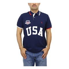 Polo Ralph Lauren Custom Slim Fit Country Polo Shirt with Emblem – USA – Navy –