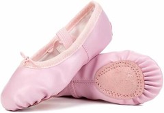 PU Leather Ballet Shoes Slippers Split Sole Flats For Toddler Girl Boy Kid
