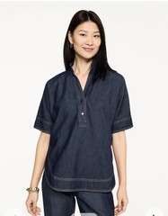 Dolman Sleeve Denim Tunic Talbots Large NWOT Never worn