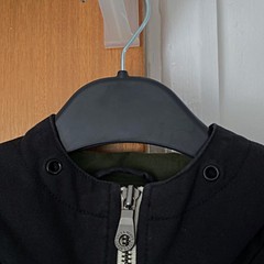 Lyle & Scott Jacket Mens Medium Black Full Zip Hooded Cotton Khaki Green Lining