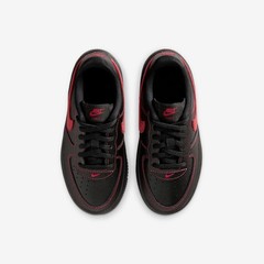 Nike Force 1 Low LV8 3 Little Kids’ Shoes (Black/Black/Black/University Red) – B
