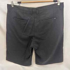 Travis Mathew Men Solid Black Nylon-Poly Blend Flat Front Golf Shorts 40