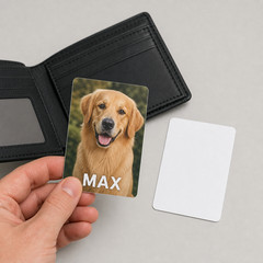 Custom Memorial Photo Wallet Card Personalized Name Dates PVC Sympathy Keepsake