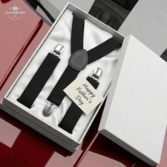 Men Heavy Duty Suspenders 1″ Y-Back Adjustable Metal Clips