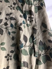 Flash Shirt Blouse Dress Midi Casual Button Front V Neck Green Size M