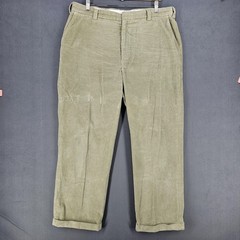 Orvis Corduroy Chino Pants Mens 38×29 Green Flat Front Classic Fit Hong Kong
