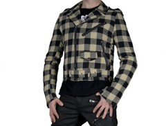 TRIPP FLANNEL GRUNGE ROCKABILLY MOTORCYCLE EMO ROCK MOTO BIKER PUNK COAT JACKET