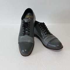 Stacy Adams Madison Gray Cap Toe Oxford Dress Shoes Lizard Print Mens 9.5 D