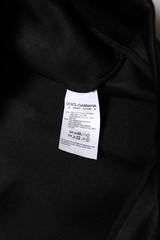 DOLCE & GABBANA Sweater Black Camouflage Round Neck Men Sweatshirt IT42/US32/XXS