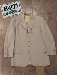 Barry Manufacturing 100% Pure Wool Suit Jacket 5-Button Sports Tan Coat Size 44L