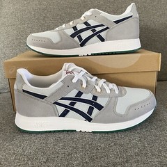 Asics Lyte Classic Glacier Grey Peacoat 1201A477-029 Mens Athletic Shoes Casual
