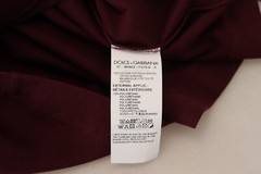 DOLCE & GABBANA T-Shirt Maroon Printed Short Sleeves Men Top IT42/US32/XXS $750