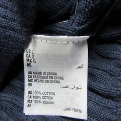 Karen Scott Cotton Colorblocked Knit Sweater Crewneck Light Blue Combo Size L