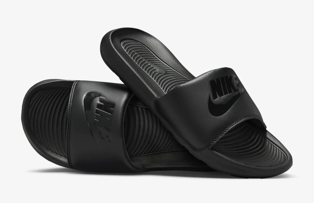 NIKE VICTORI ONE SLIDE TRIPLE BLACK/BLACK/BLACK SPORT SANDALS BENASSI MEN SIZES
