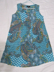 Ronni Nicole Pullover Paisley Turquoise Black & Yellow Dress, Size 10, Excellent