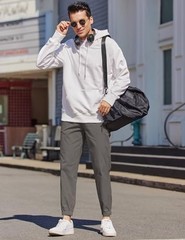 Coofandy Pants Cargo Solid Mens Casual Joggers Elastic Drawstring Chino Hiking