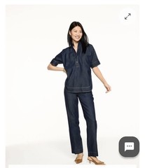 Dolman Sleeve Denim Tunic Talbots Large NWOT Never worn