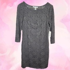 Forever 21 Floral Lace 3/4 Sleeve Sheath Dress