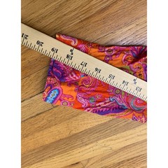 Chaps Women’s 2X Orange Paisley Cotton Button Down Shirt Long Sleeve Blouse