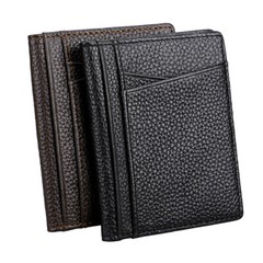 Mens Wallet Front Pocket Slim Wallet Genuine Leather ID Holder Card Case US FAST