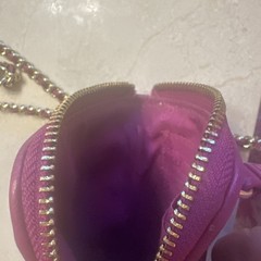 Tory Burch Alexa Phone Crossbody Bag Fuchsia Pink Leather Quilted Chain Strap