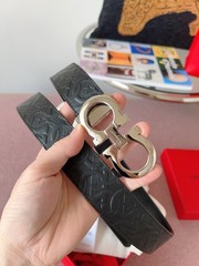 Authentic Ferragamo Belt MEN Reversible Gift Box width 3.5cm/1.37inch