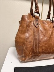 FRYE MELISSA BROWN LEATHER SHOULDER TOTE/ BAG/PURSE