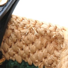 LOEWE Tote Bag Font Stripe Medium 2Way A685B61X04 Raffia Natural /352752