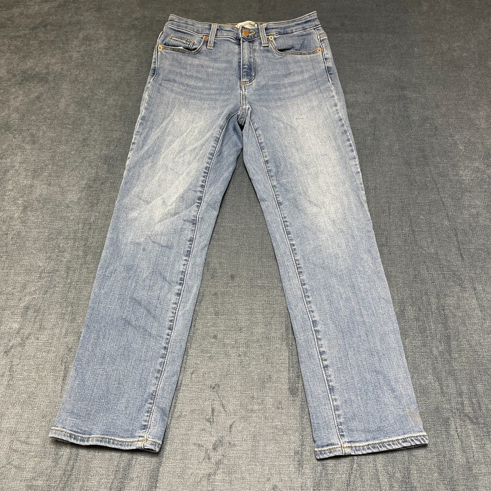 Universal Thread Jeans Womens 2/26 Blue Denim High Rise Slim Fit Straight Leg