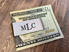 CUSTOM ENGRAVED Stainless Steel Money Clip Wedding Christmas Best Men Birthday