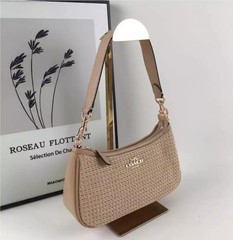 CR350 Teri Shoulder Bag Crossbody Straw Leather Latte Outlet