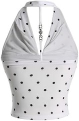 Milumia Women Cowl Neck Halter Tops Y2k Going Out Crop 2000s Backless Tank