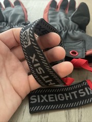 686 Brand Snowboard infiDry Ski Gloves With Wristband Size Medium Dark Red/Black