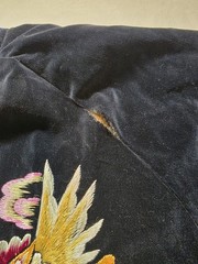 VTG 1950s Japanese Souvenir Velvet And Satin Embroidered Jacket Reversible Med