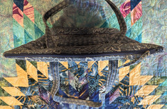 Vera Bradley Blue Tote Bag Quilted Cotton Floral Carry Shoulder Purse Retired