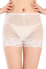 Frilly Sissy Nylon Sheer French Knickers Briefs Panties UK Size 10 – 24