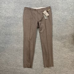 Canali Pants Mens 38 Brown Wool Luxury Dress Trousers Textured Formal Business