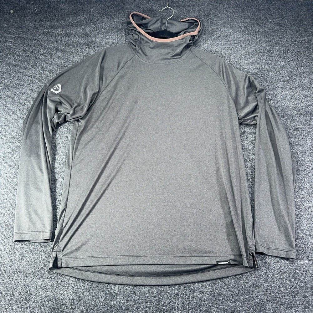 Truewerk B1 Sun Hoodie Mens Large Gray Lightweight Performance Pullover